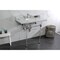 Kingston Brass 36 Carrara Marble Console Sink with Acrylic Legs, Marble WhiteBrushed Nickel LMS36MA8 - alternate 5